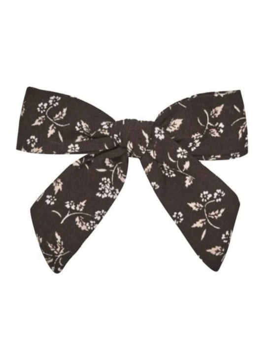 Rylee + Cru Other - Rylee + Cru Girls Bow Hair Clip Dark Floral Black | 4” wide
